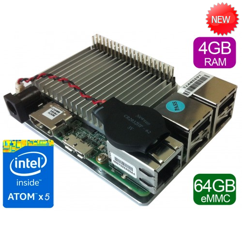 UP board 4GB + 64GB eMMC memory with Intel Atom x5 processor