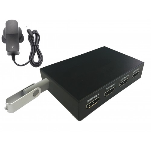 jul Trænge ind Uluru USB 4-Port HDMI Plug and Play Looping Media Player e