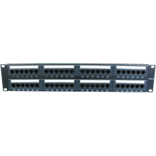 19" Rackmount 2U 48 Port Patch Panel CAT6